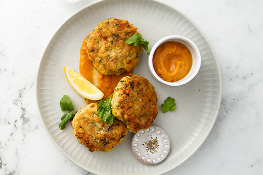Fish cakes with tomato sauce (Machchi na cutless)